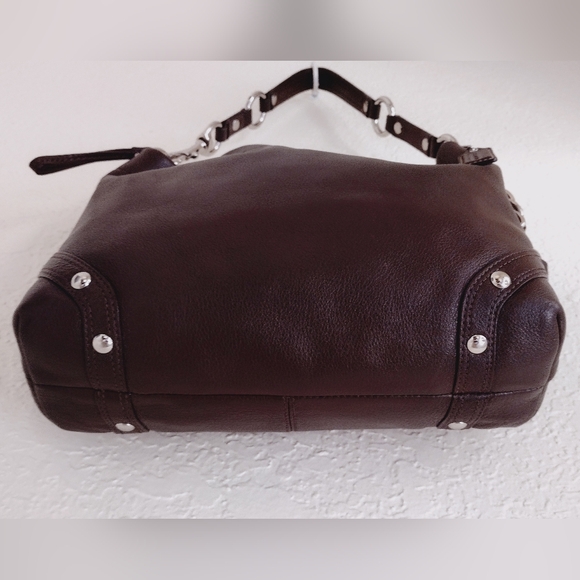 Coach Dark Brown Leather Shoulder Bag - Picture 5 of 11